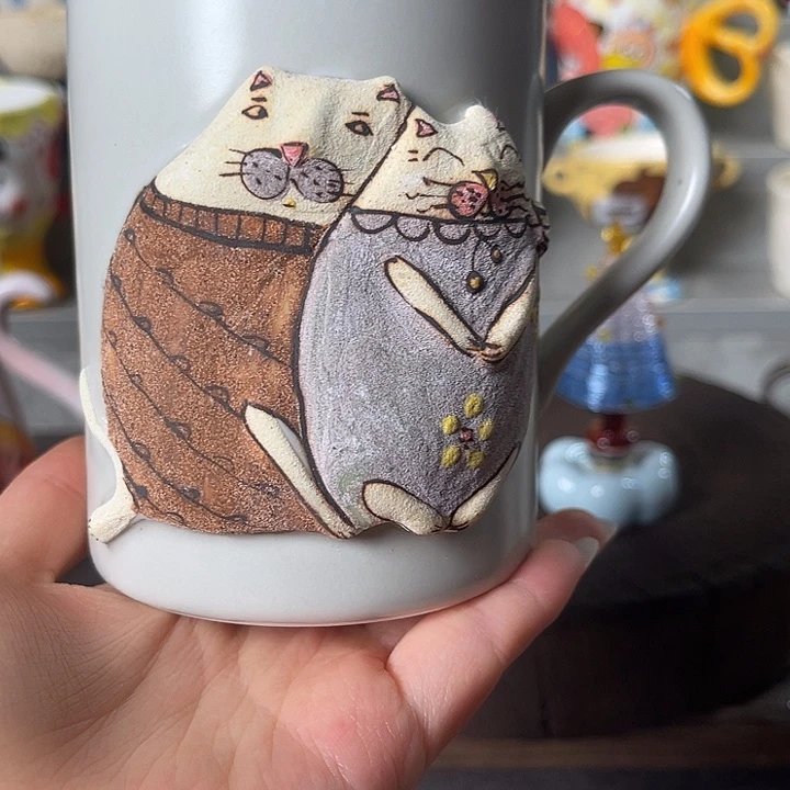 景德镇陶瓷可爱手绘杯