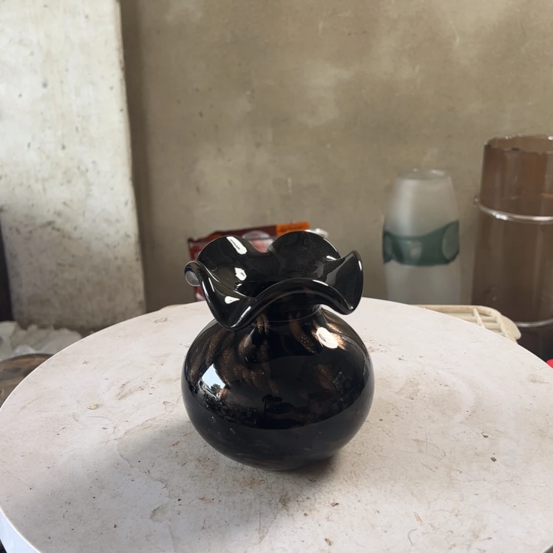 弘扬琉璃花器微瑕高度14