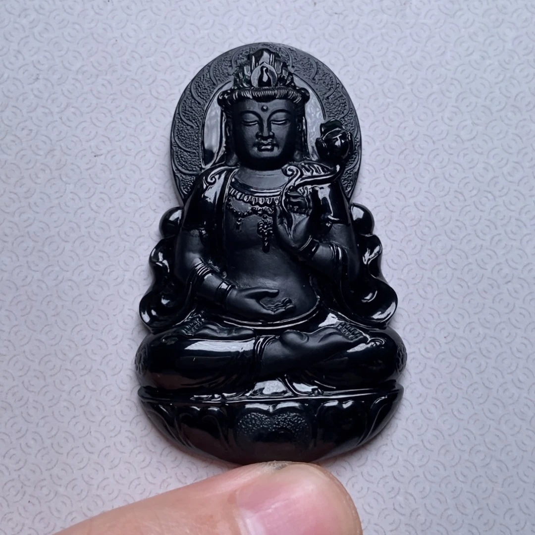 翡翠未镶嵌吊坠(不含链)观音