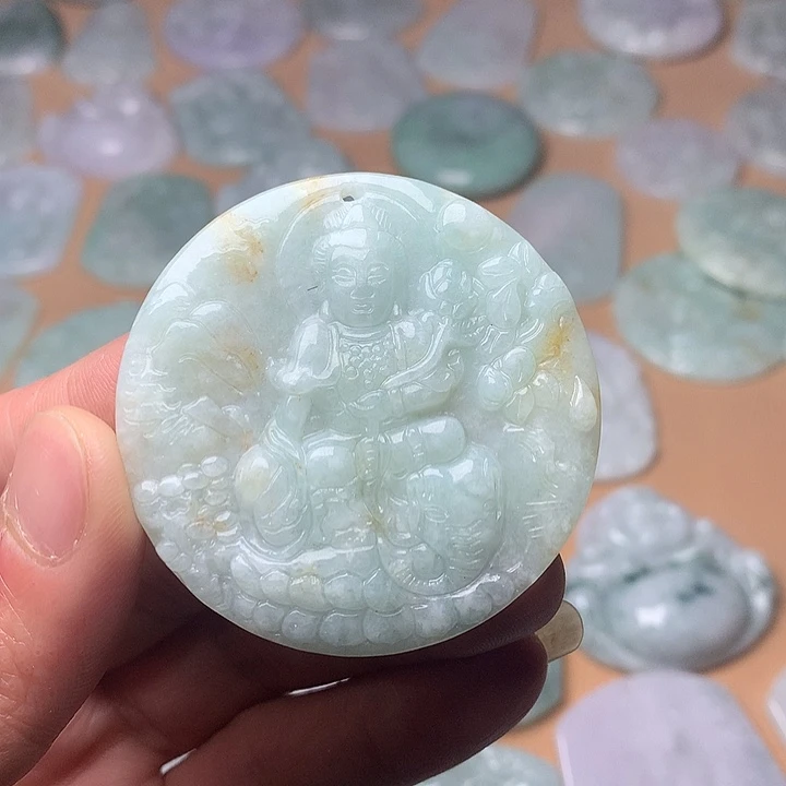 翡翠未镶嵌颈饰普贤