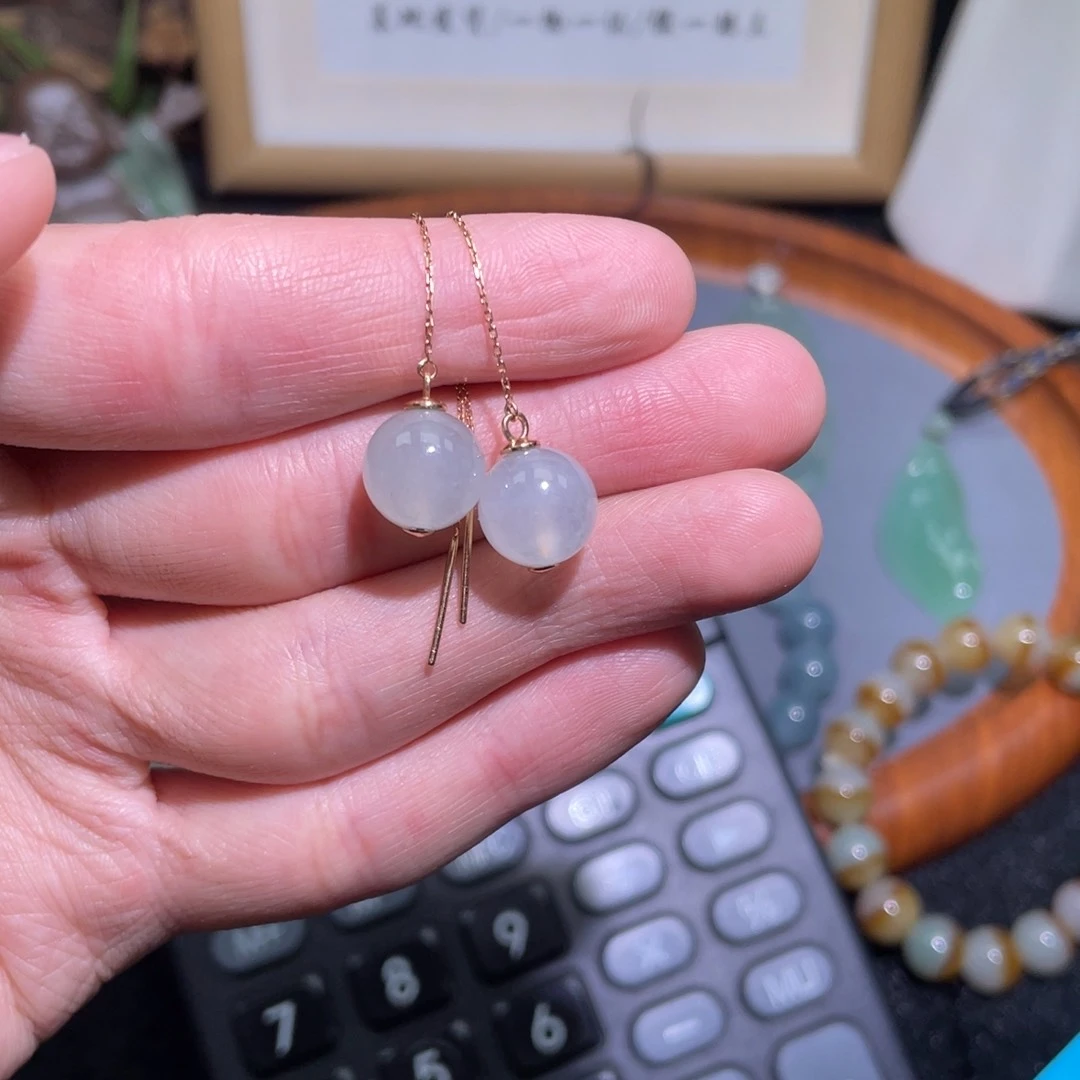 翡翠18K金镶嵌颈饰耳饰百万系列（不退不换）