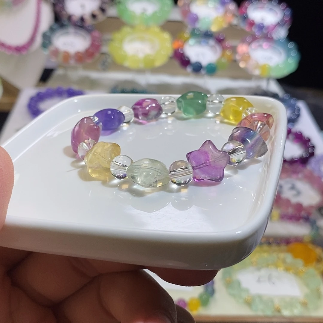 手链水晶未镶嵌彩虹雨五角星