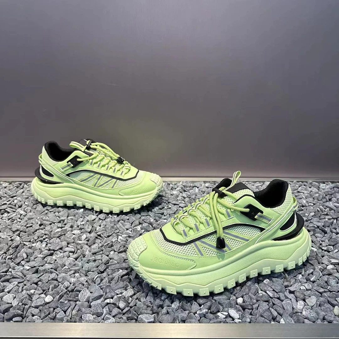 男士新款时尚百搭网面透气增高厚底老爹鞋舒适轻便潮流运动休闲鞋