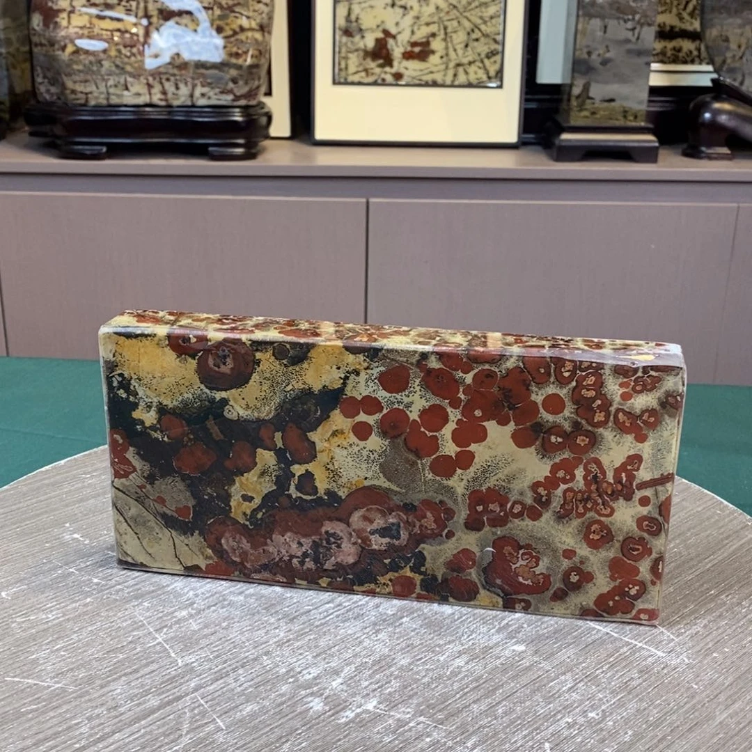 石材广西国画石草花石