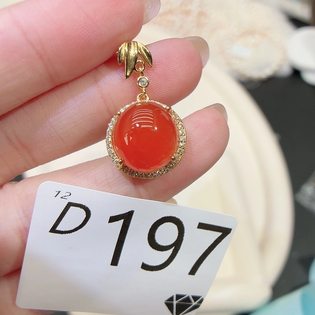 南红玛瑙银S925镶嵌珠宝奇石