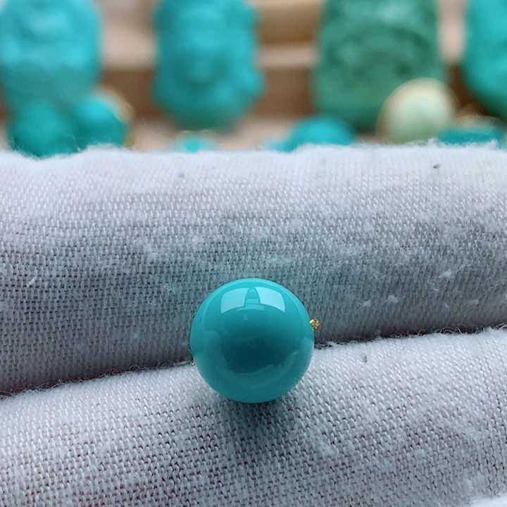 绿松石未镶嵌圆珠