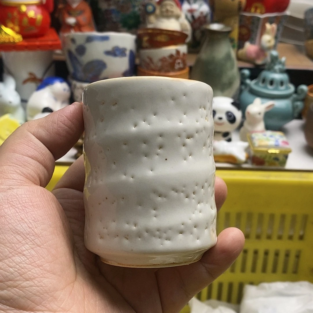 瓷片雪志野日本精品回流瓷器