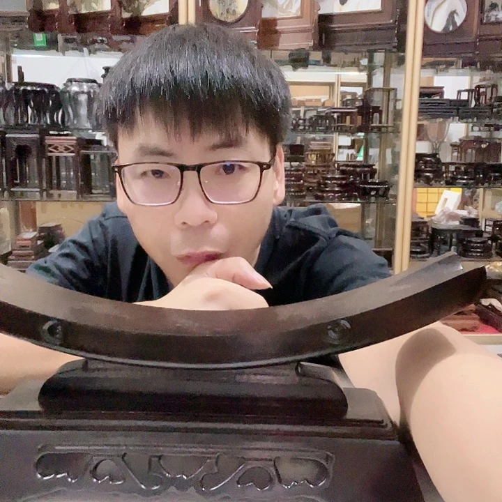 布***w木条纹黑檀木横财架34公分长