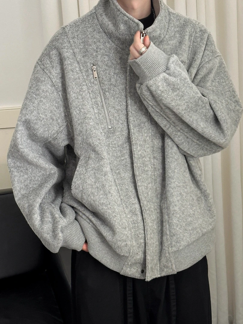 夹克毛呢外套男冬季2025新款高级感痞帅风秋冬季短款呢子外套百搭