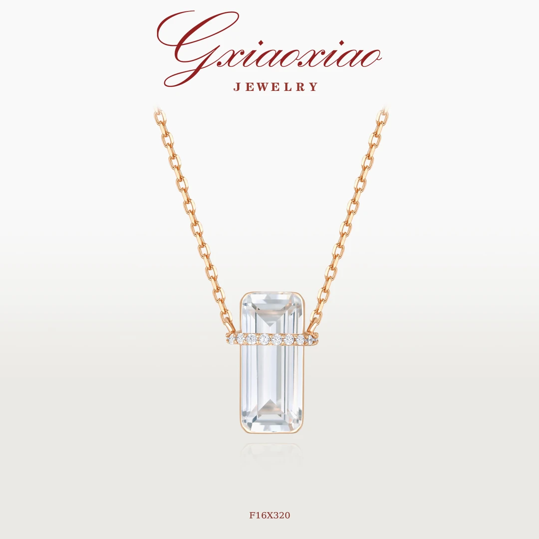 G XIAOXIAO 925银【幻境之梦】气质高级百搭锁骨方糖项链 F16X320