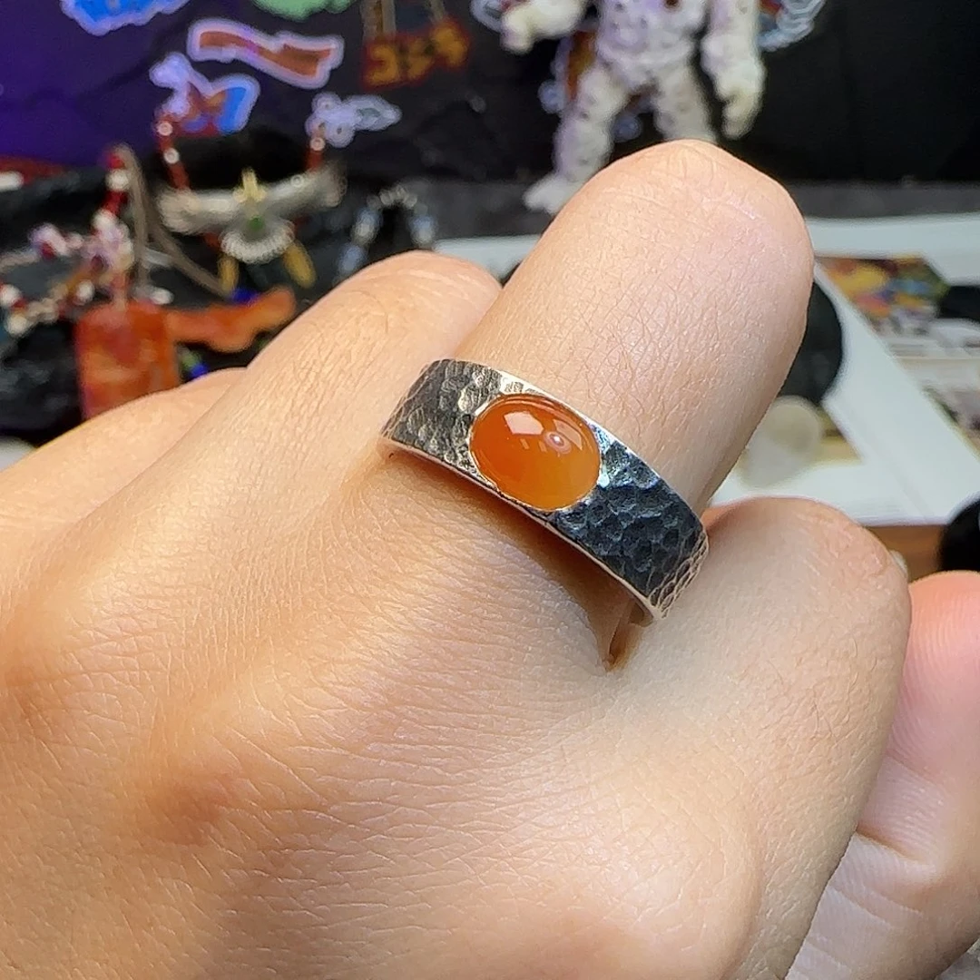 翡翠银S925镶嵌戒指