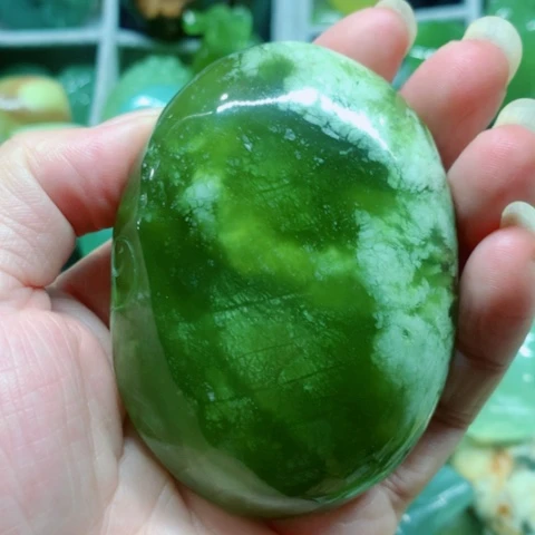 蛇纹石玉未镶嵌手把件