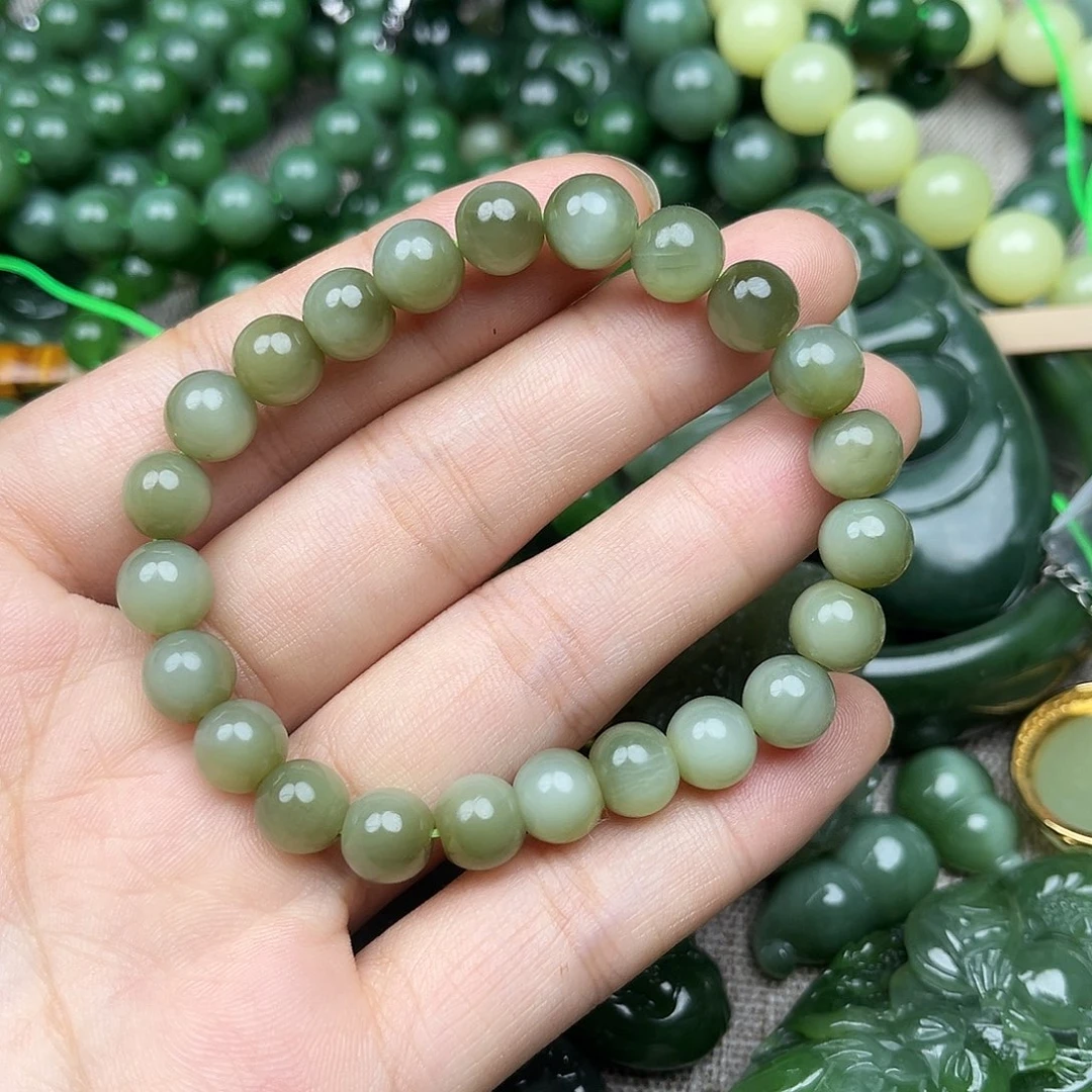 和田玉（碧玉）未镶嵌手串