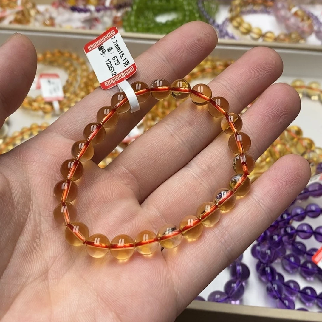 【闪购商品】黄晶手链未镶嵌章*?天然黄水