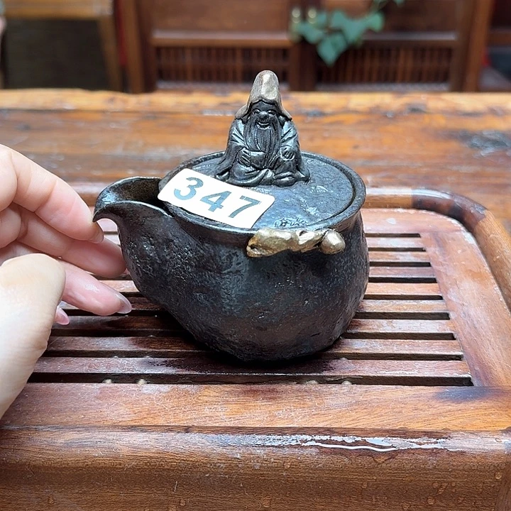 纯手工制作粗陶茶具