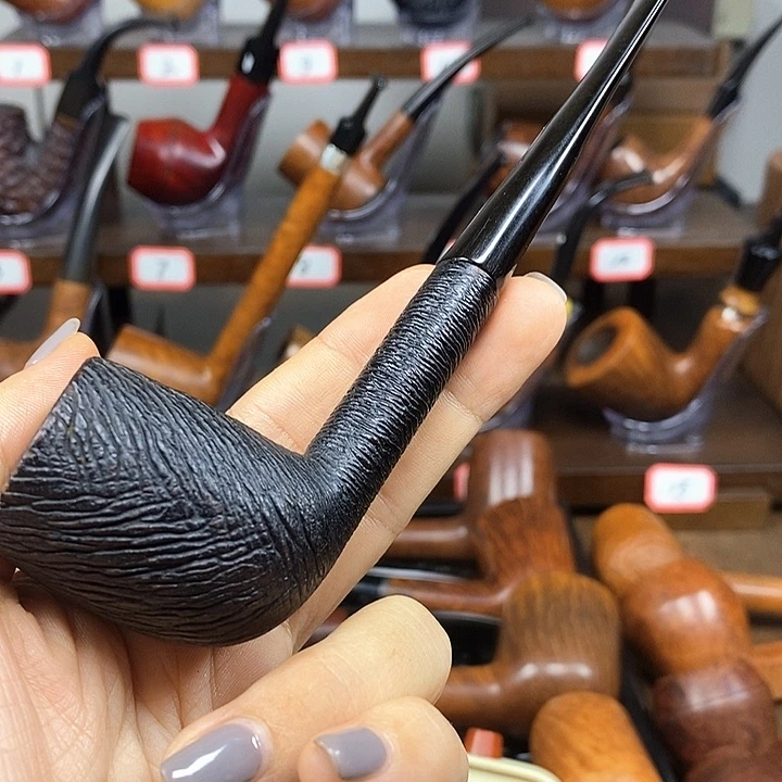 天***士意大利沙芬老石楠木烟斗
