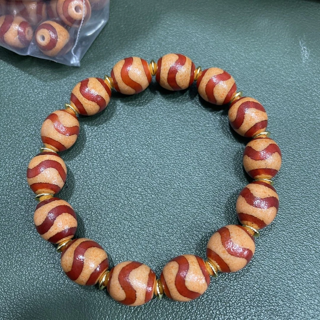 【佳哥推荐】J11705-玛瑙单圈手串（虎牙）-多样性发一件-10*12mm