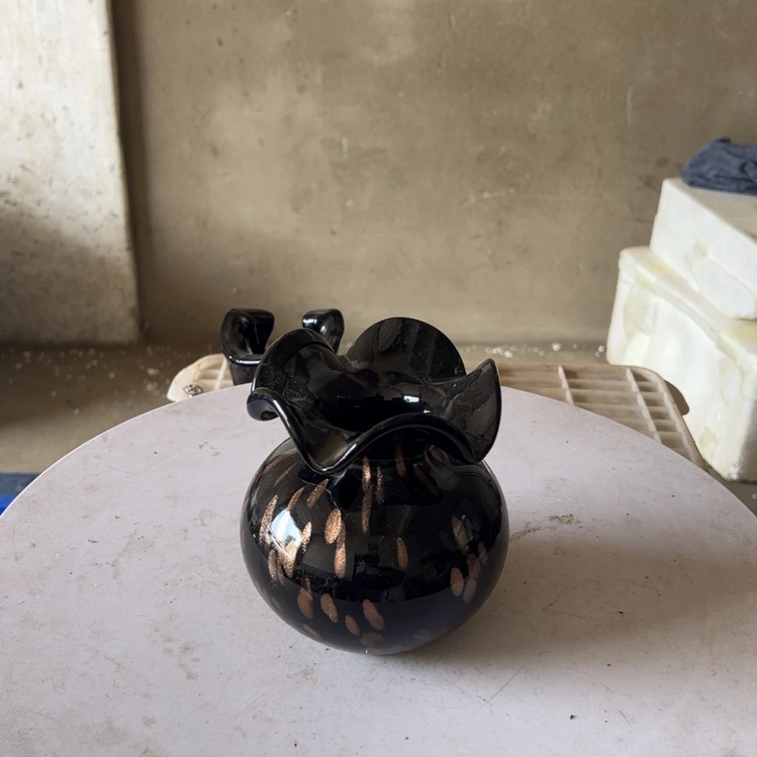 弘扬琉璃花器微瑕高度14