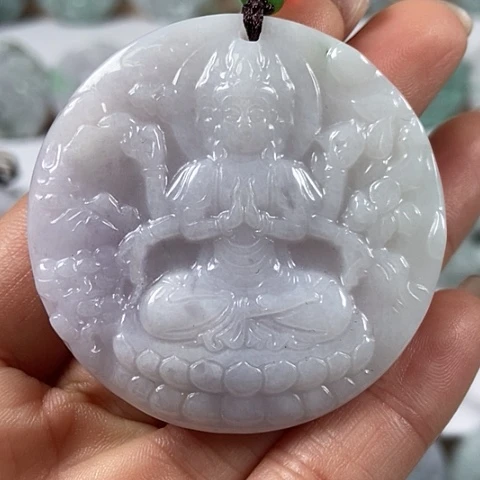 翡翠颈饰未镶嵌观音福利