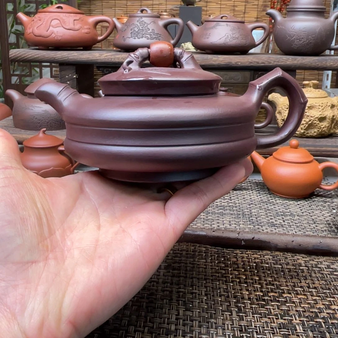 紫砂茶壶宜兴原矿紫砂手工制220