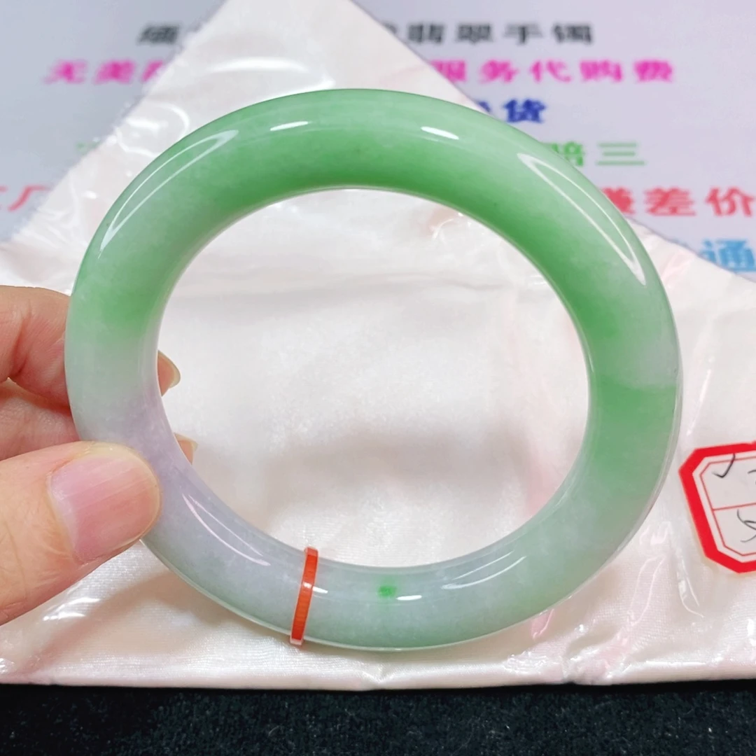 未镶嵌手镯翡翠58-60圈口圆条