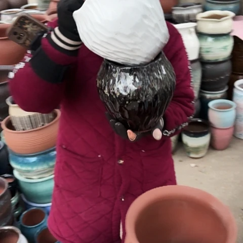 口14高20瑕疵盆子。