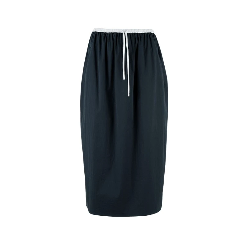 YOEYYOU  设计师品牌 25春夏新品抽绳休闲感长半裙时尚百搭女士