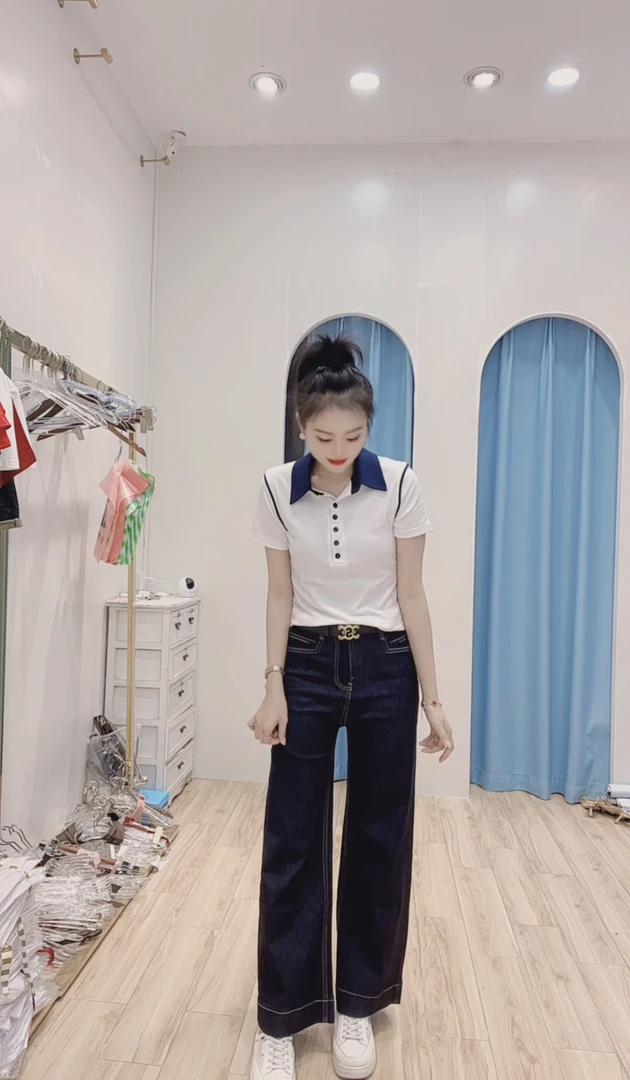 【小玉】新款时尚设计感翻领休闲洋气减龄拼接上衣