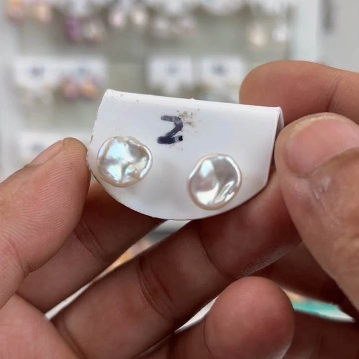 淡水珍珠耳饰银S925镶嵌