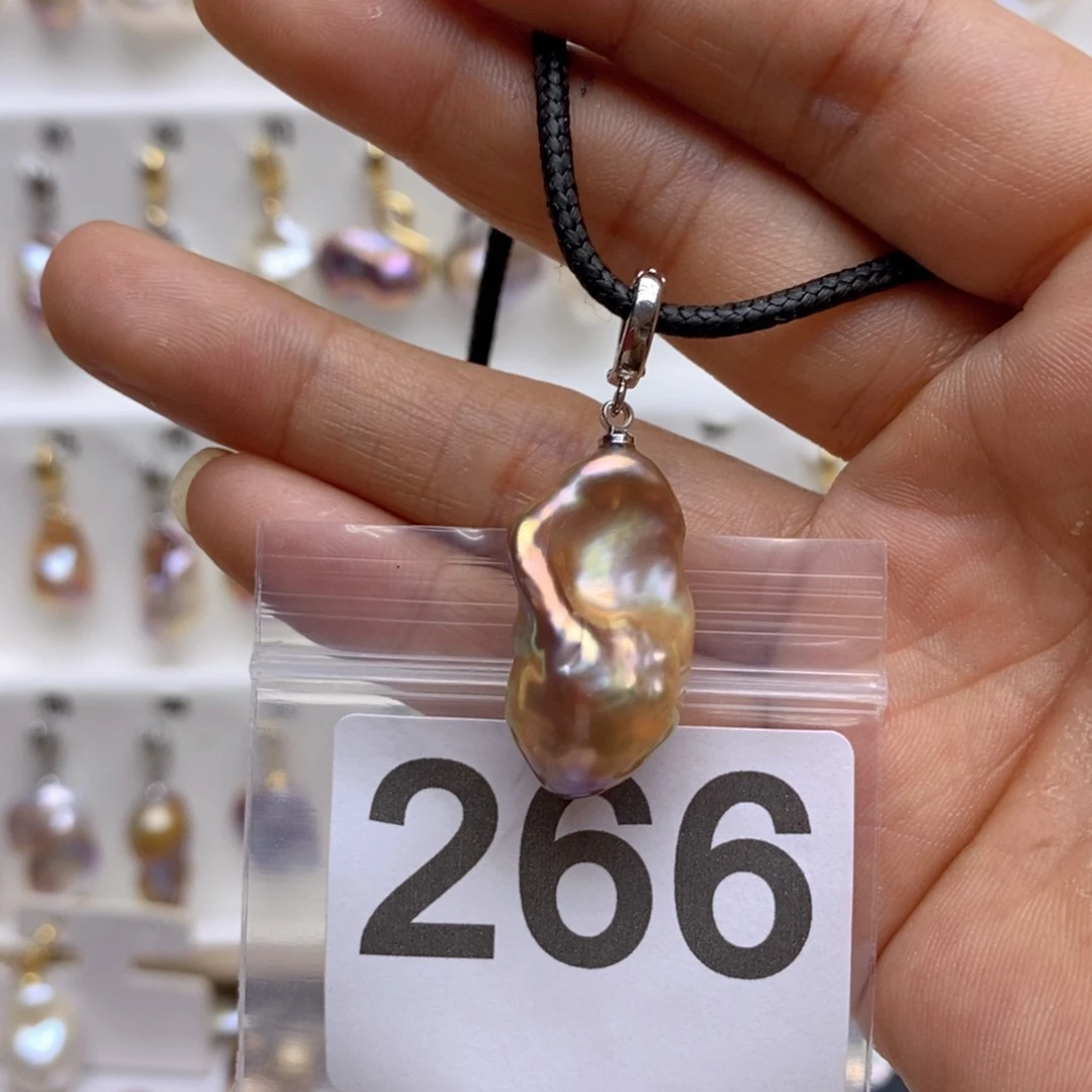 淡水珍珠银S925镶嵌颈饰266