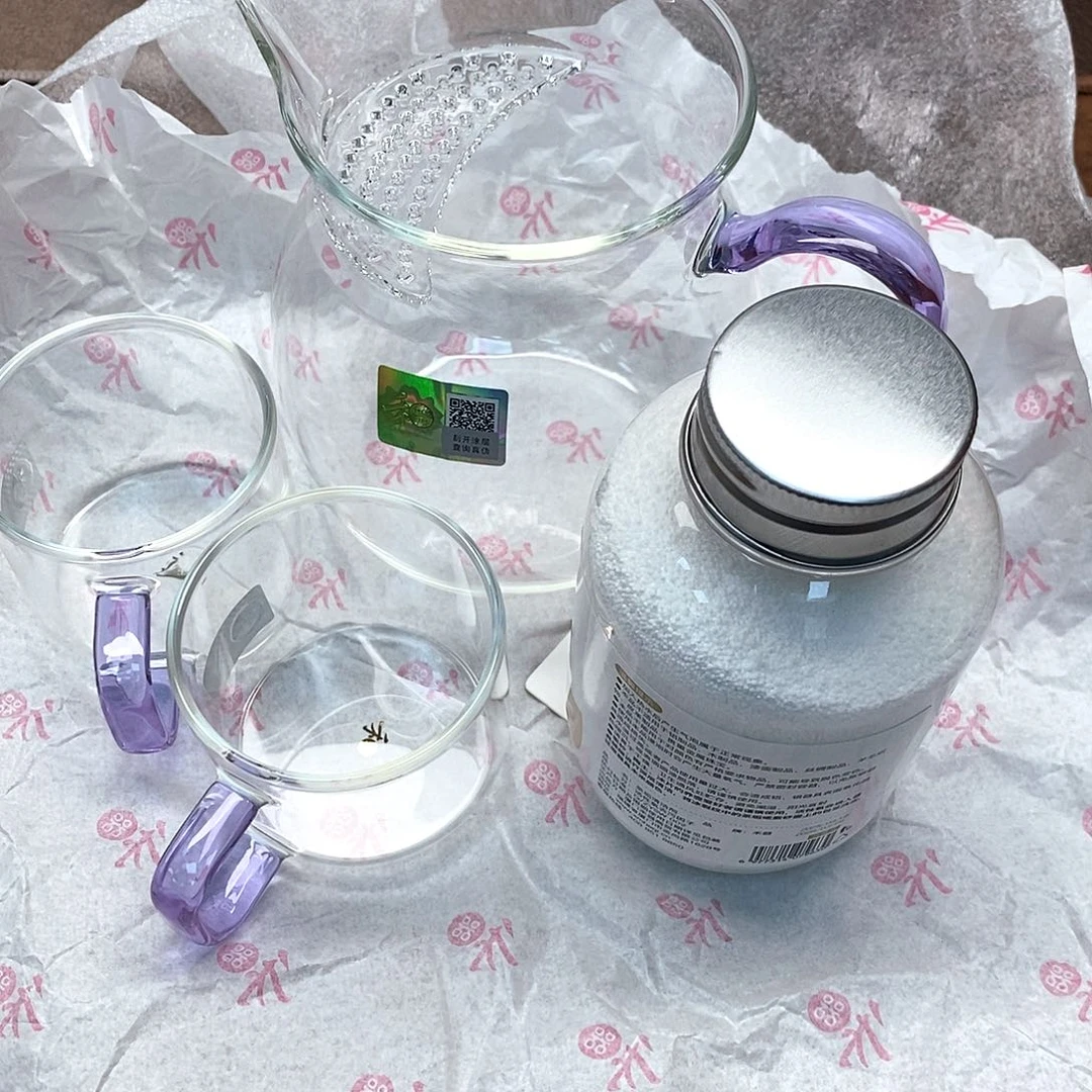 禾器/观禄煮茶器/浅紫+清禾对杯/浅紫+茶垢清洁剂