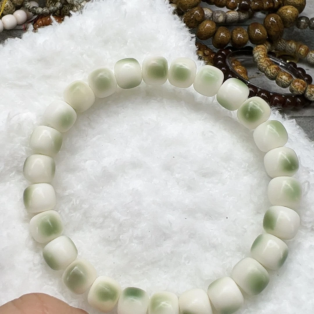 白玉菩提手串85骑士山水白菩提单圈0.9