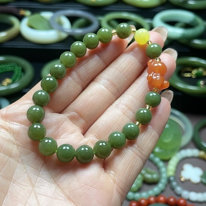 和田玉未镶嵌手链