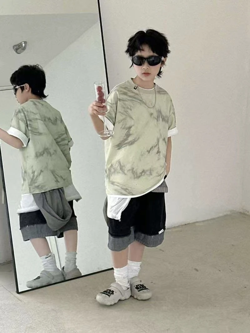 XT22132绿色高货T恤【120-160】