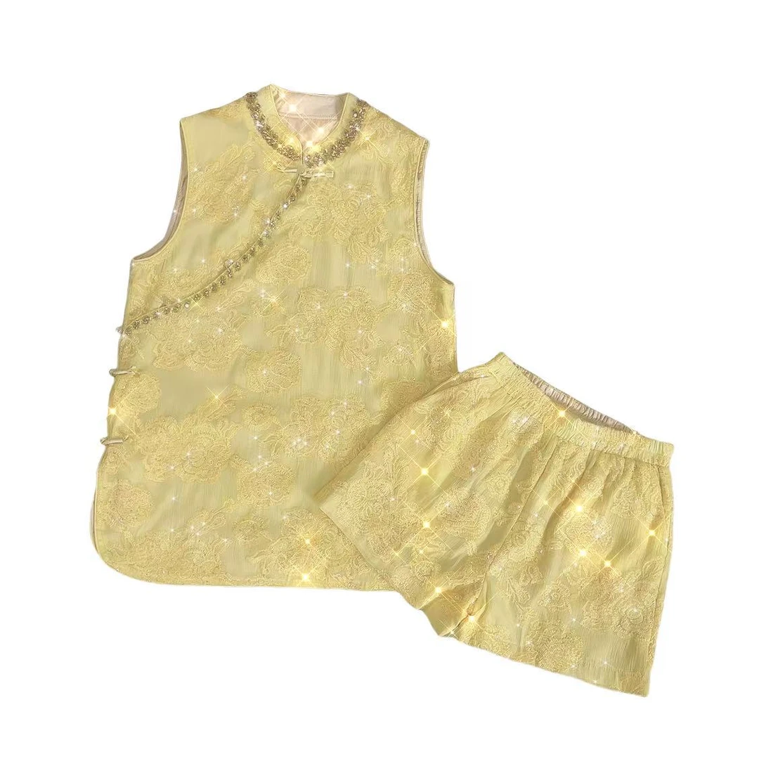 【漫老板】69515私服 定制新中式古风重工刺绣盘扣套装