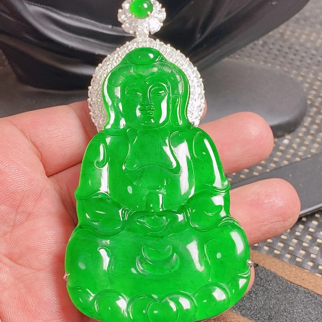 翡翠银S925镶嵌颈饰