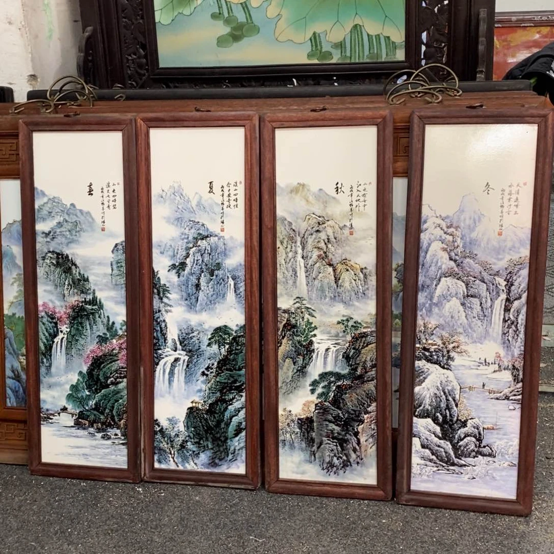 瓷片65*22*4 景德镇瓷板画柴窑烧制