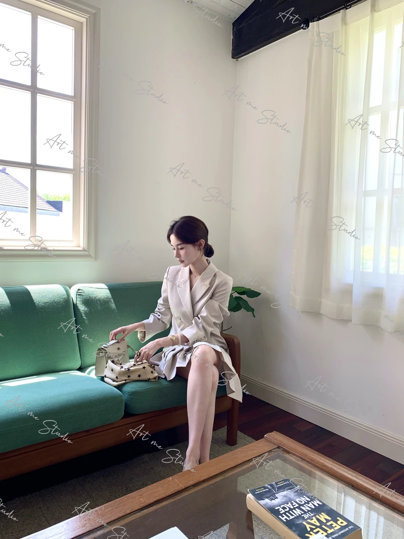 定制感腰部完美比例立裁西服通勤姐系气质风连衣裙w1391w1