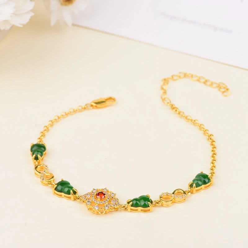 18k缅料绿手链经典款LC701