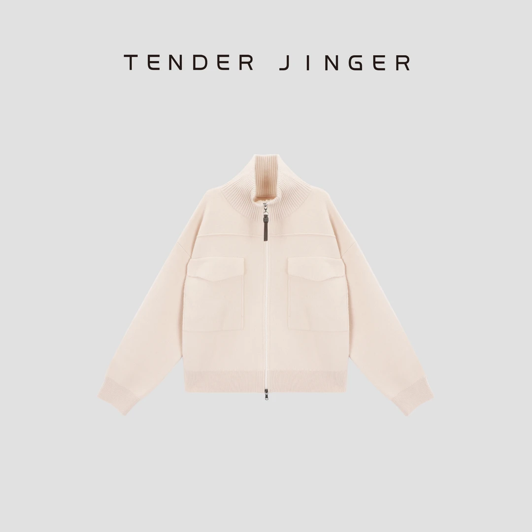 羊毛拉链针织开衫外套T53DWF41364