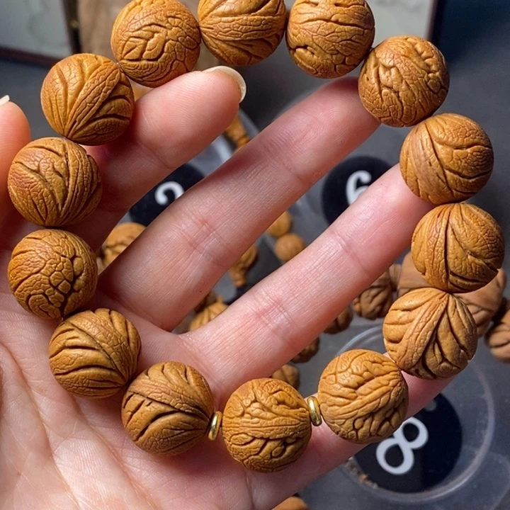 手串文玩核桃秦岭野生龙纹桃核18