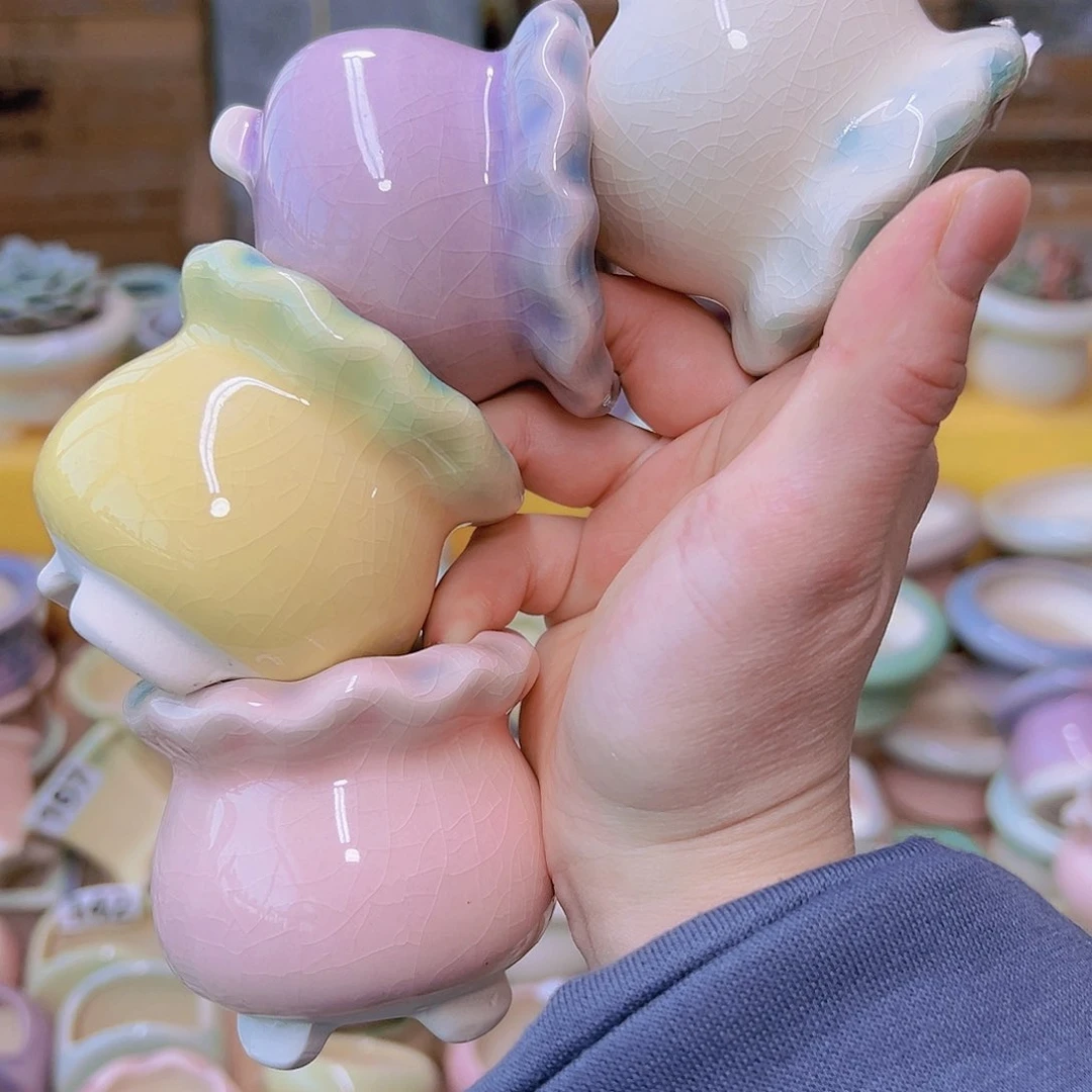 红陶陶瓷花盆当场满12包邮