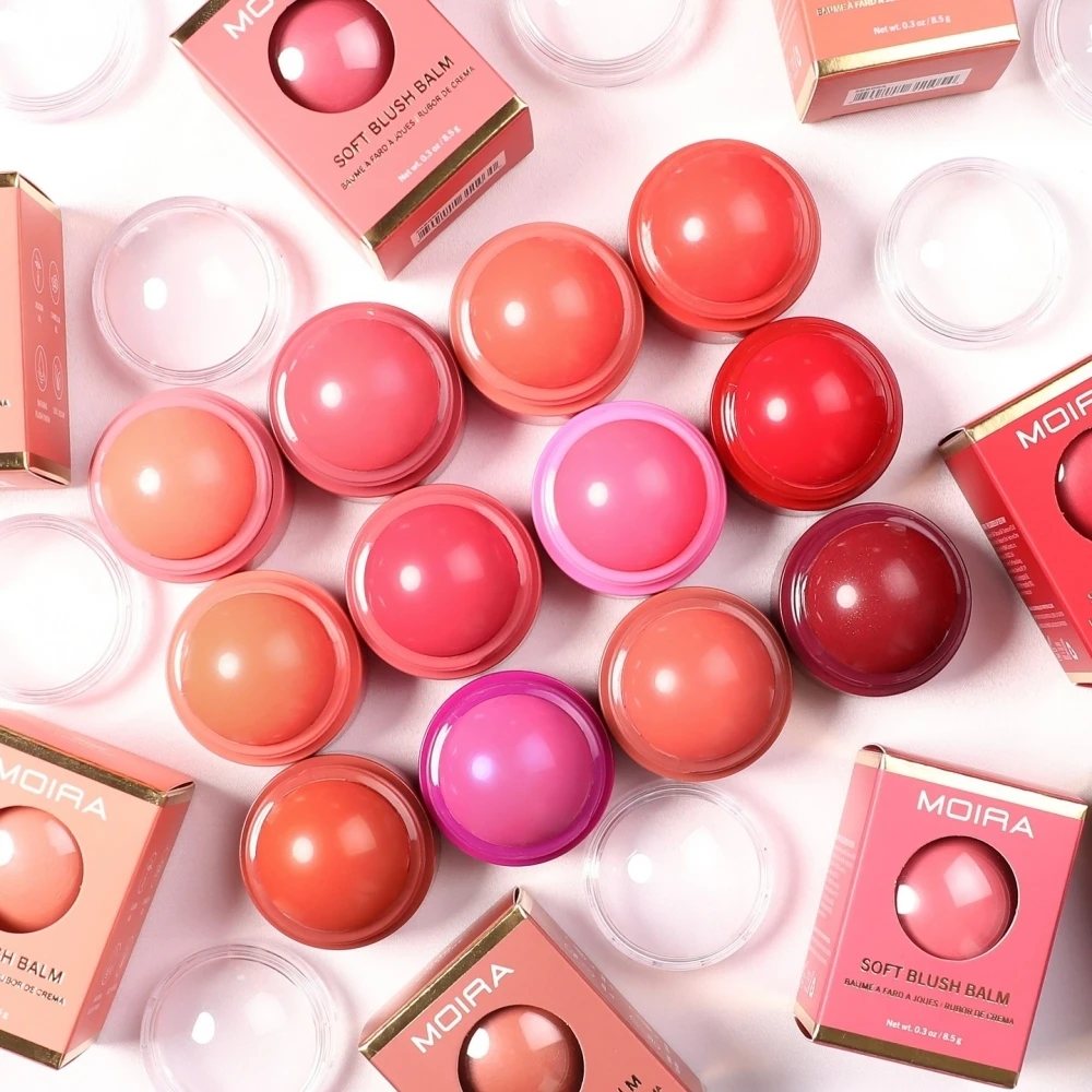 保税直发Moira圆墩墩圆球腮红膏轻薄自然贴肤水润光泽唇颊多用