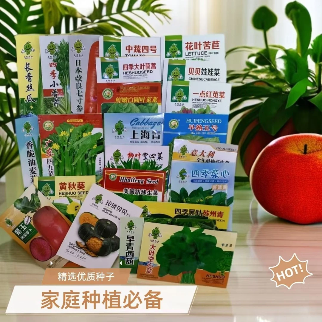 【老粉回馈50包】家庭蔬菜种子大全番茄黄瓜生菜小葱萝卜四季种子
