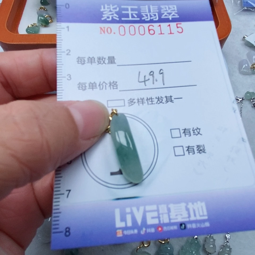 颈饰未镶嵌翡翠飘花随行