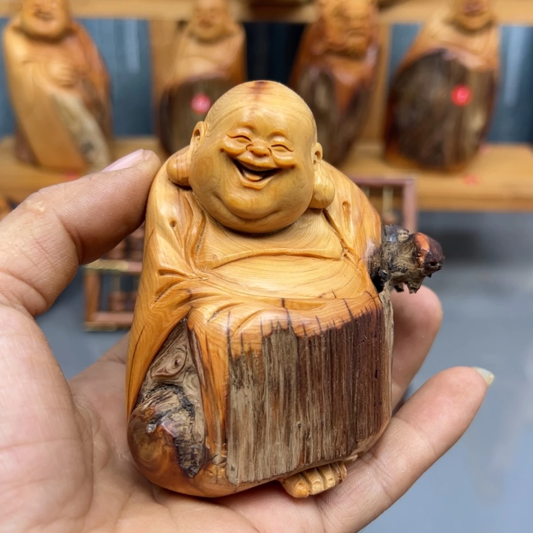 周***木崖柏木摆件手把件