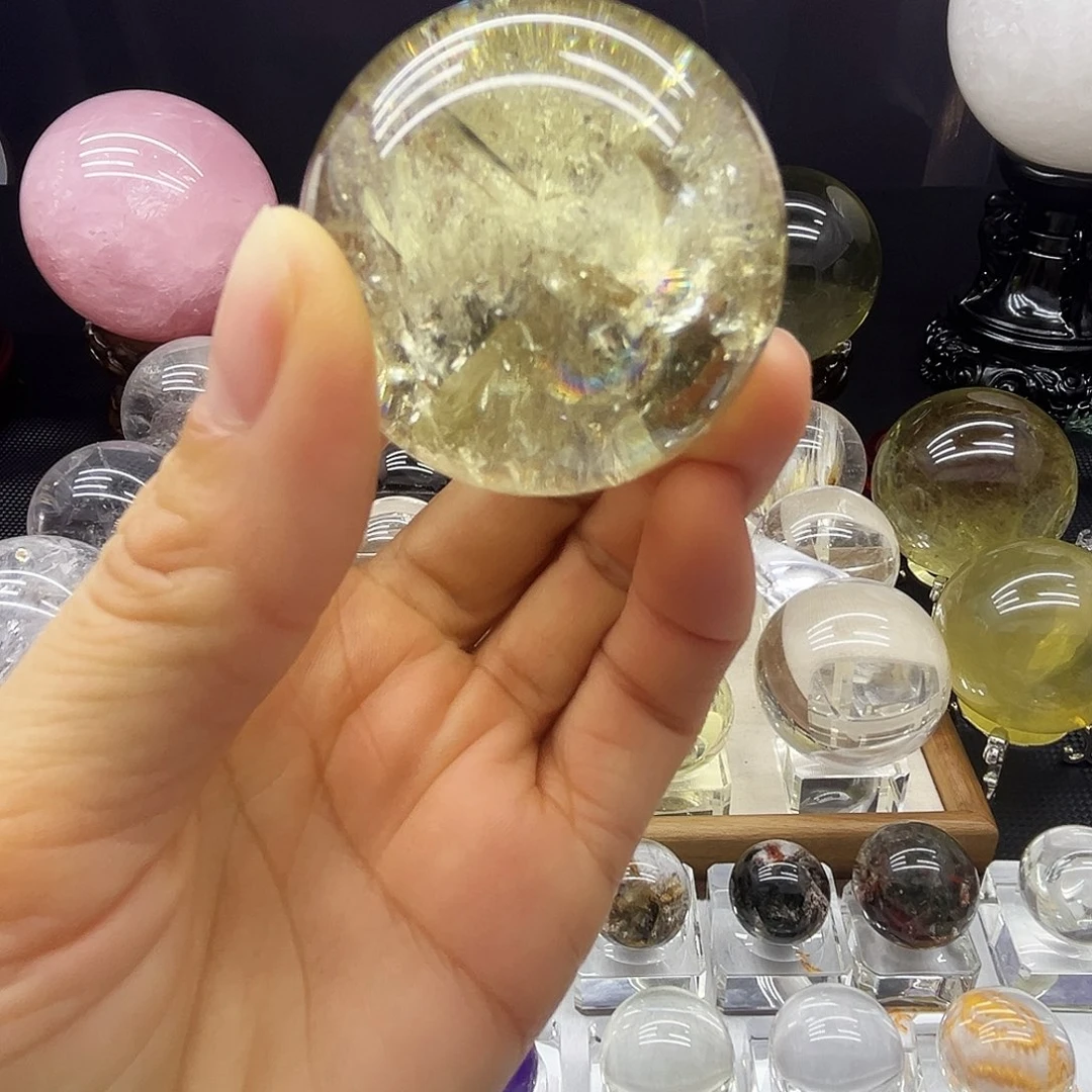 水晶未镶嵌珠宝半成品4.5公分