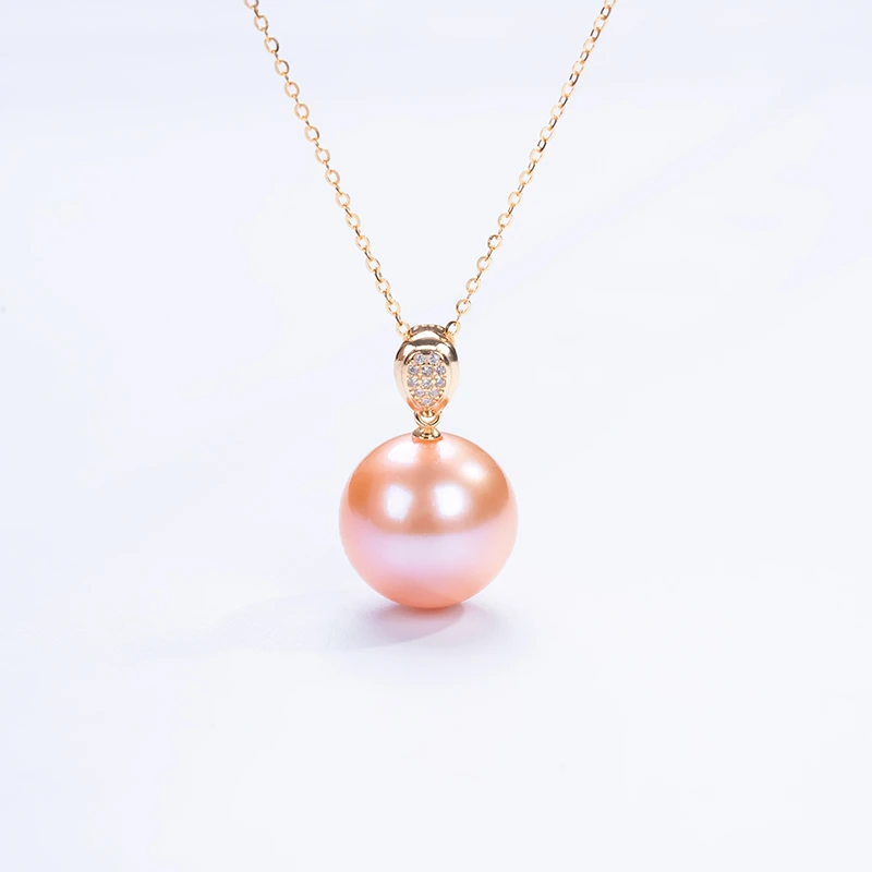 爱迪生珍珠S925银中国红珍珠吊坠14-15mmBP多样性发一