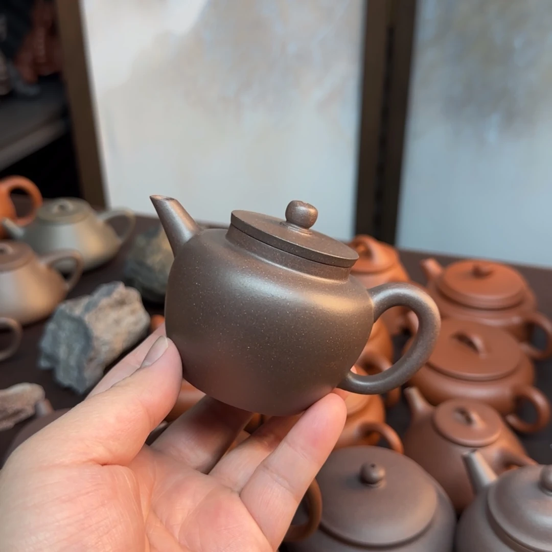 茶壶紫砂四号井底槽清平盖圆壶