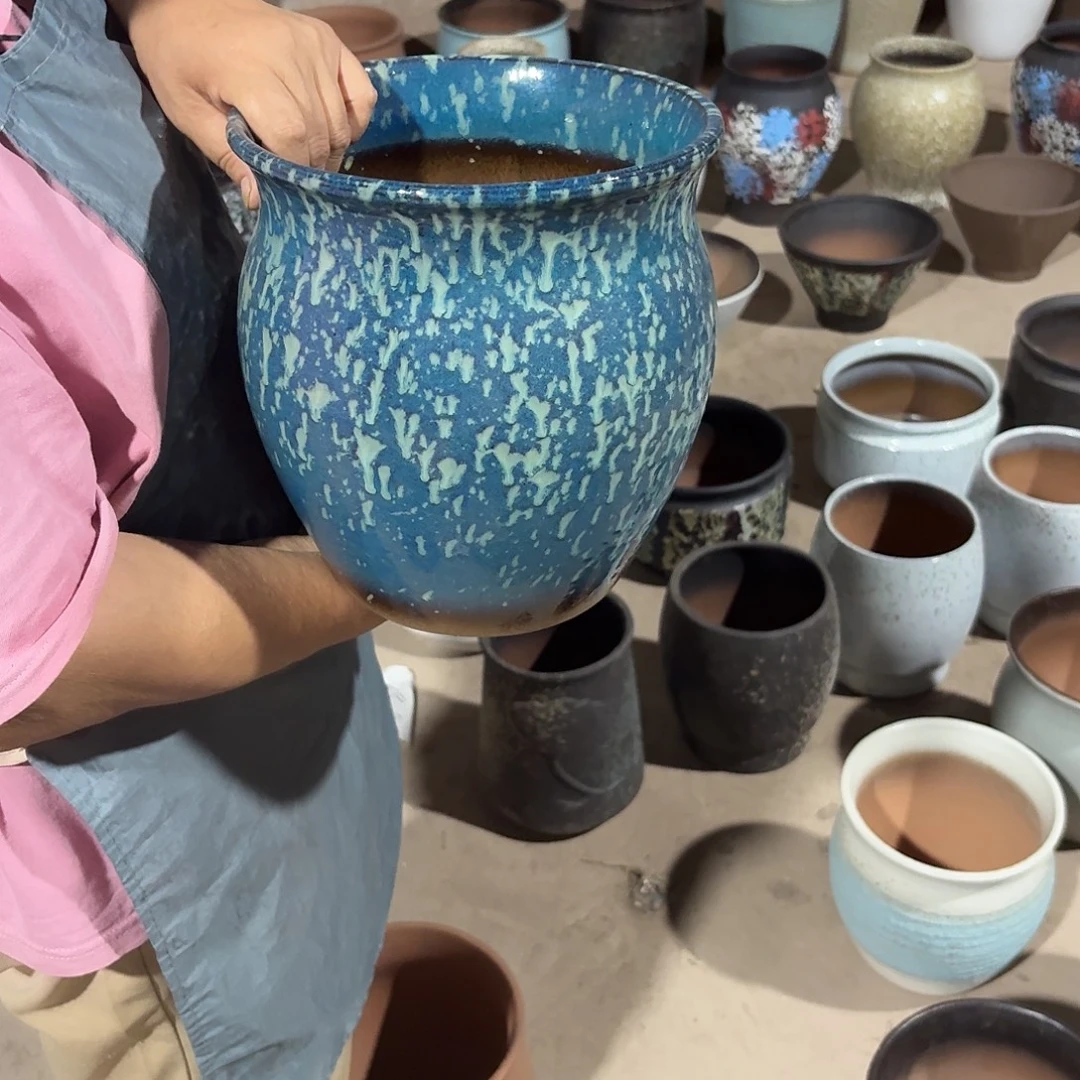 花盆紫砂口21高23